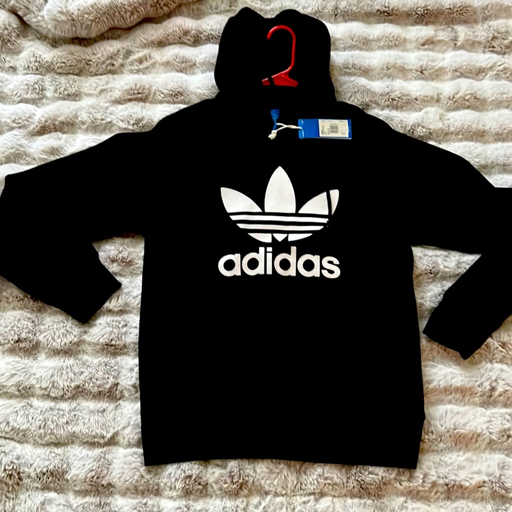 Adidas originals black trefoil hoodie
